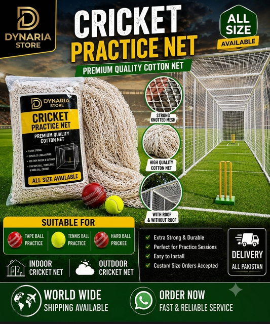 Premium Quality Cotton Cricket Practice Net – Indoor & Outdoor Training Net